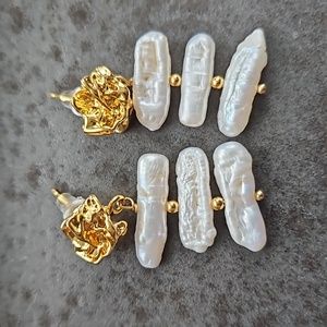 Cultured pearl earrings